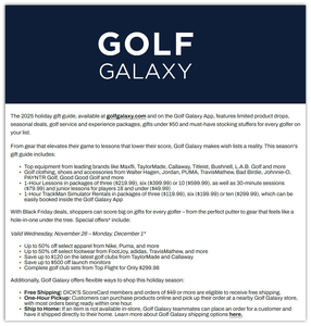 Golf Galaxy 2025 Black Friday Ad